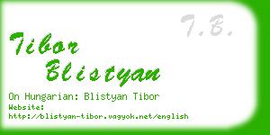 tibor blistyan business card